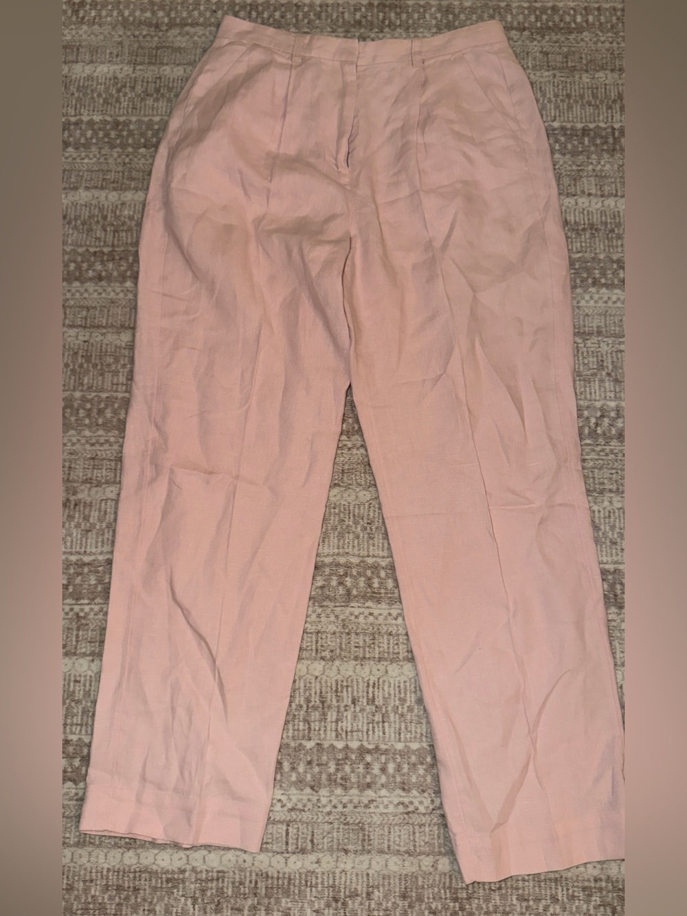 & Other Stories Pale Pink Linen Trousers